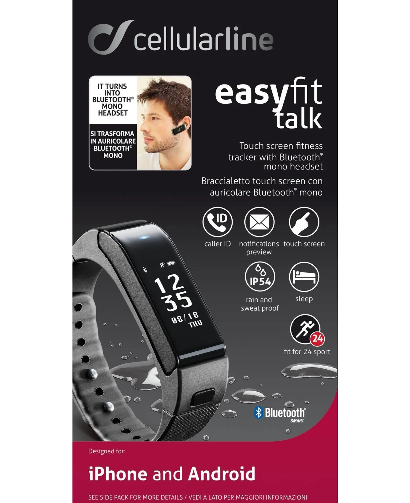Cellularline BTEASYFTOUCHTALKK activity tracker – slika 8
