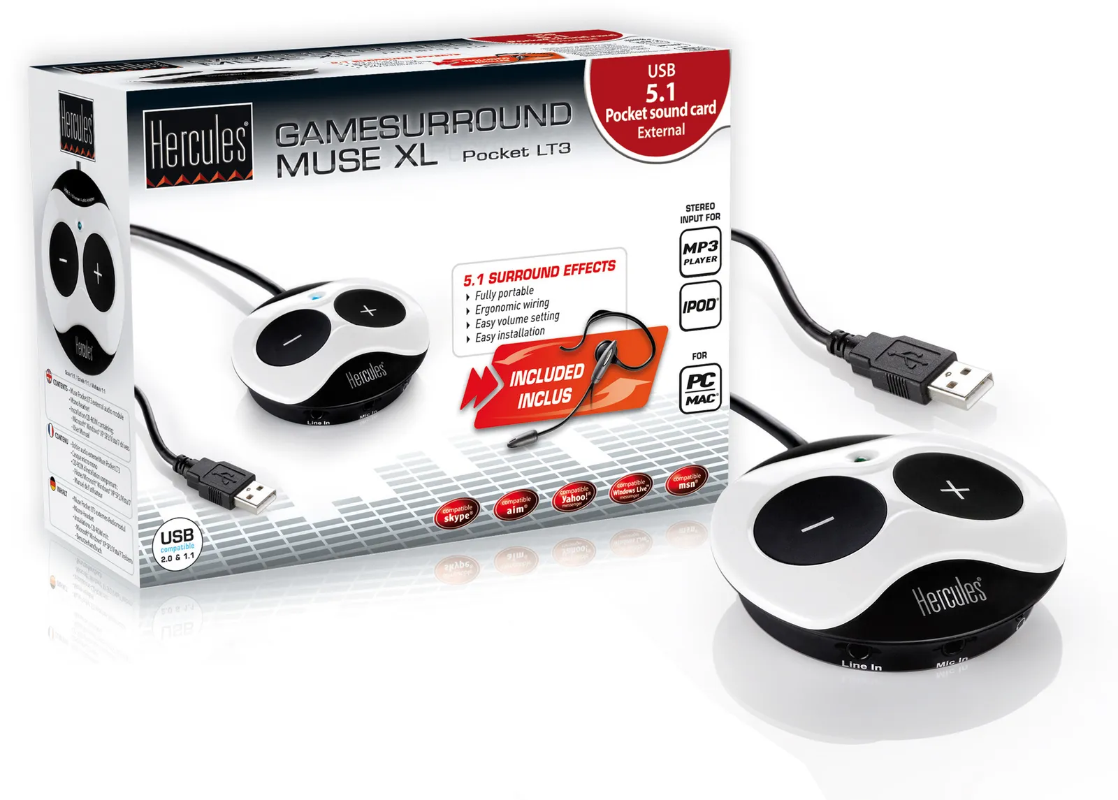 Hercules Gamesurround Muse XL Pocket LT3 + Headset – slika 5