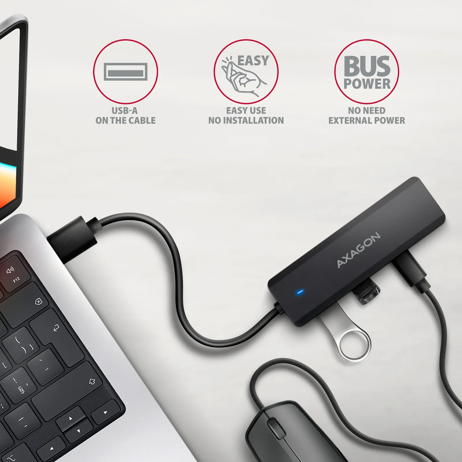 Axagon HUE-C2A interface hub – slika 4