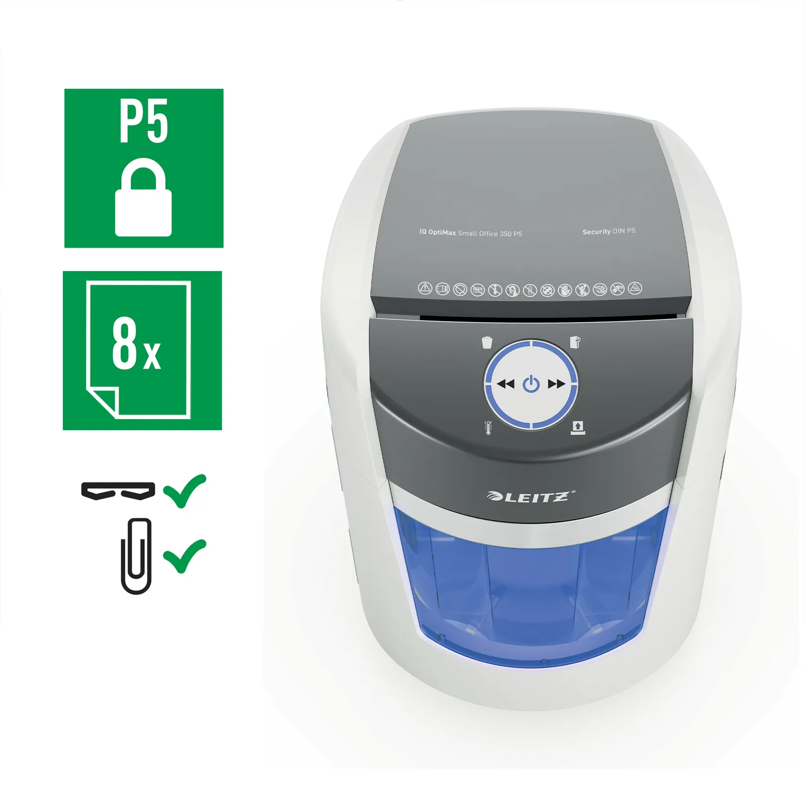 Leitz IQ OptiMax Small Office 350 paper shredder – slika 9