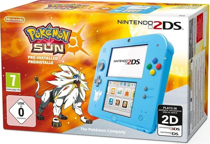 Nintendo 2DS + Pokémon Sun portable game console