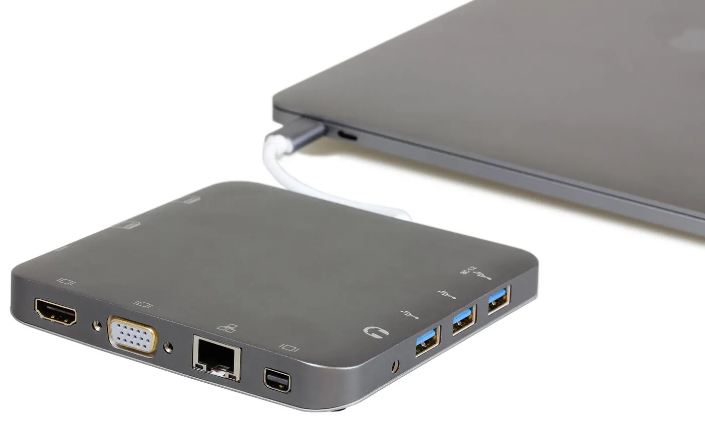 eSTUFF USB-C Docking Hub Grey – slika 3