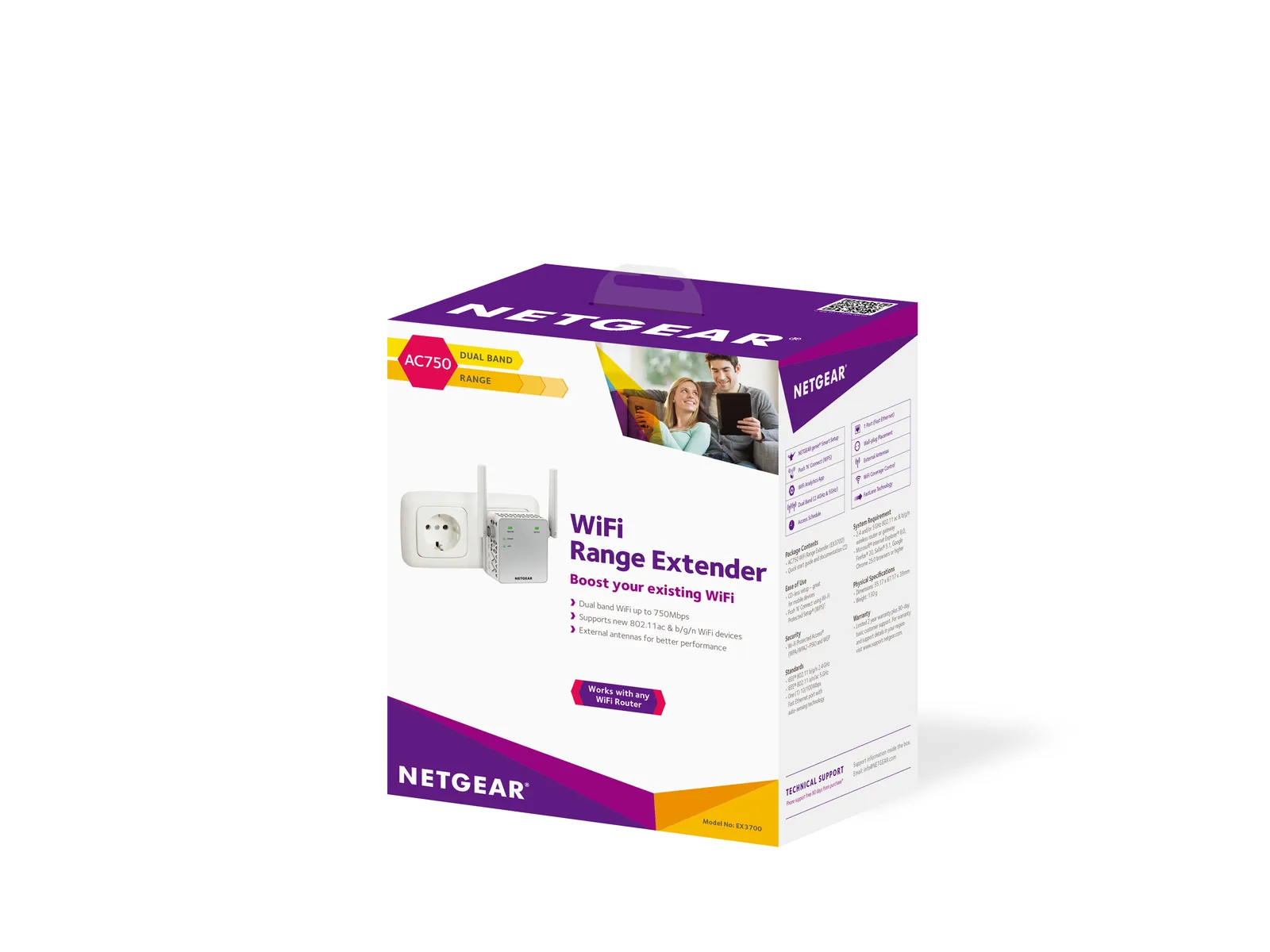 NETGEAR EX3700-100PES network extender – slika 3