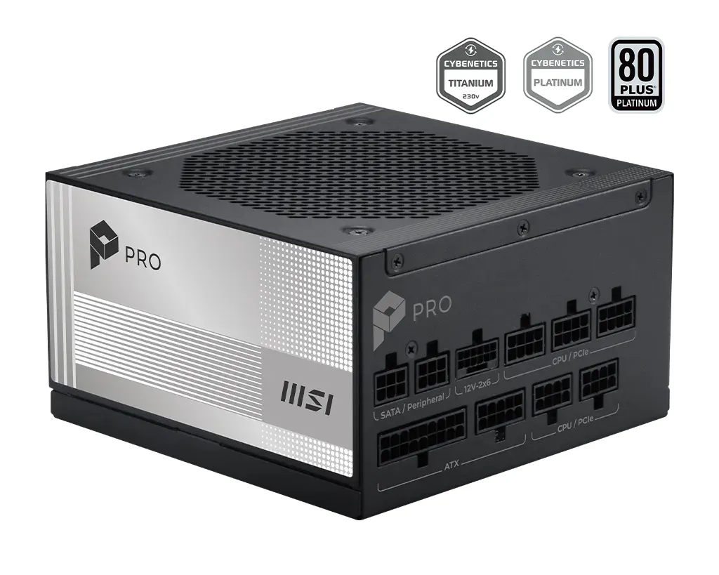MSI PRO A1000PL PCIE5 power supply unit