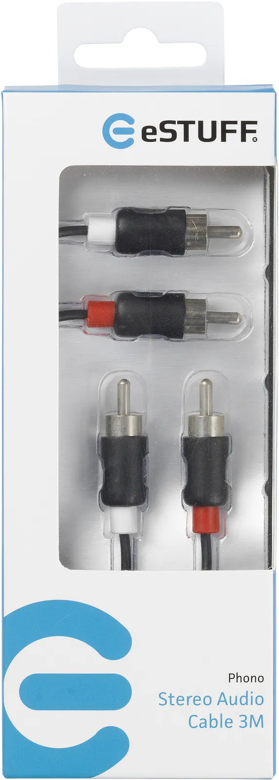 eSTUFF 3.0m 2x RCA - 2x RCA audio cable – slika 2