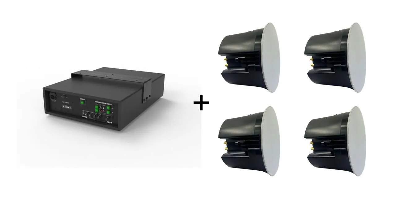 Vivolink Audiopack Subwoofer 6.5 + 4 x premium 40W ceiling speakers (Limited Bundle Pack Offer)