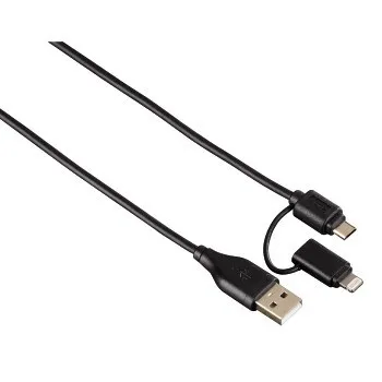 Hama 1.2m, Lightning+Micro USB-B/USB-A USB cable