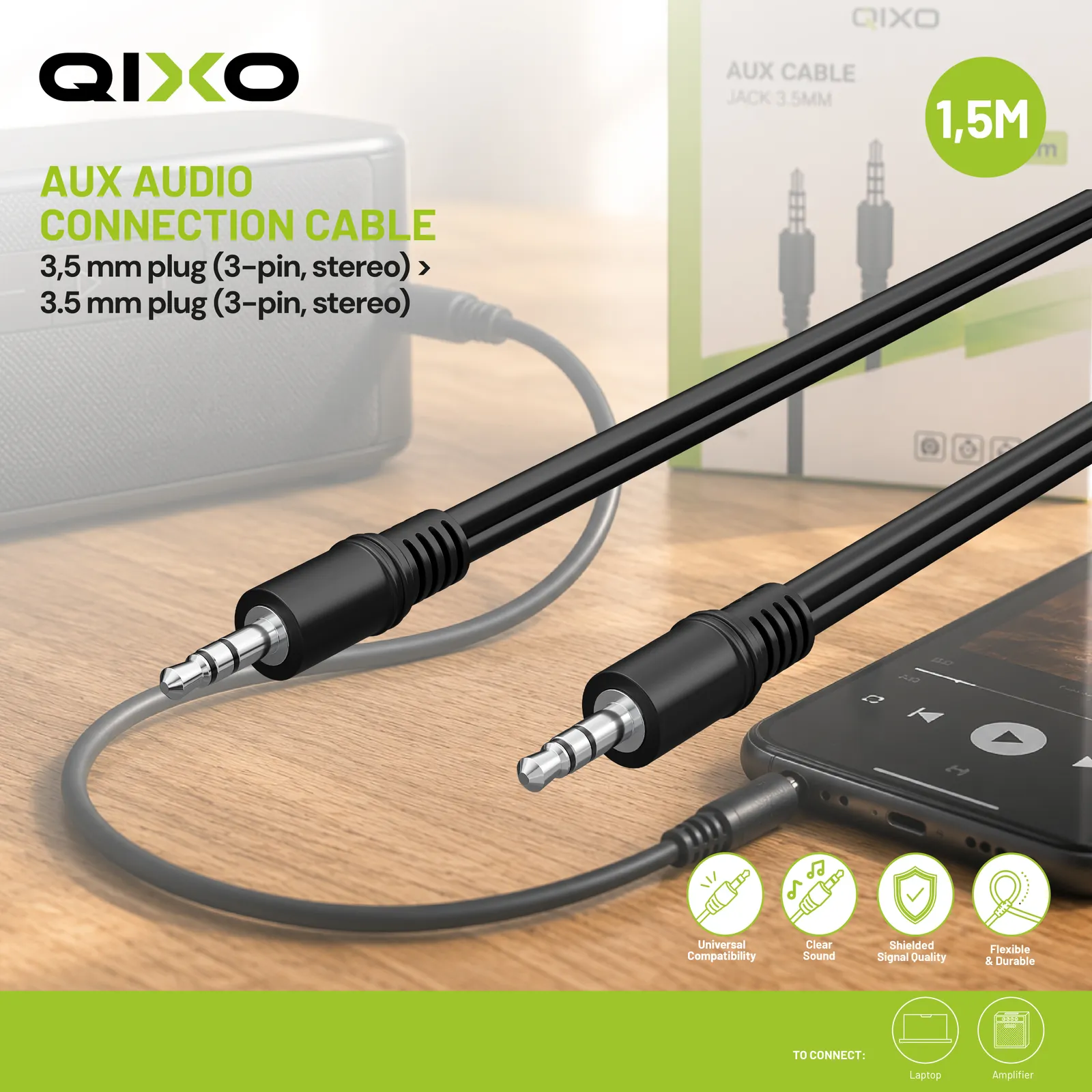 Qixo QXJACK35MM1D5MK audio cable – slika 4