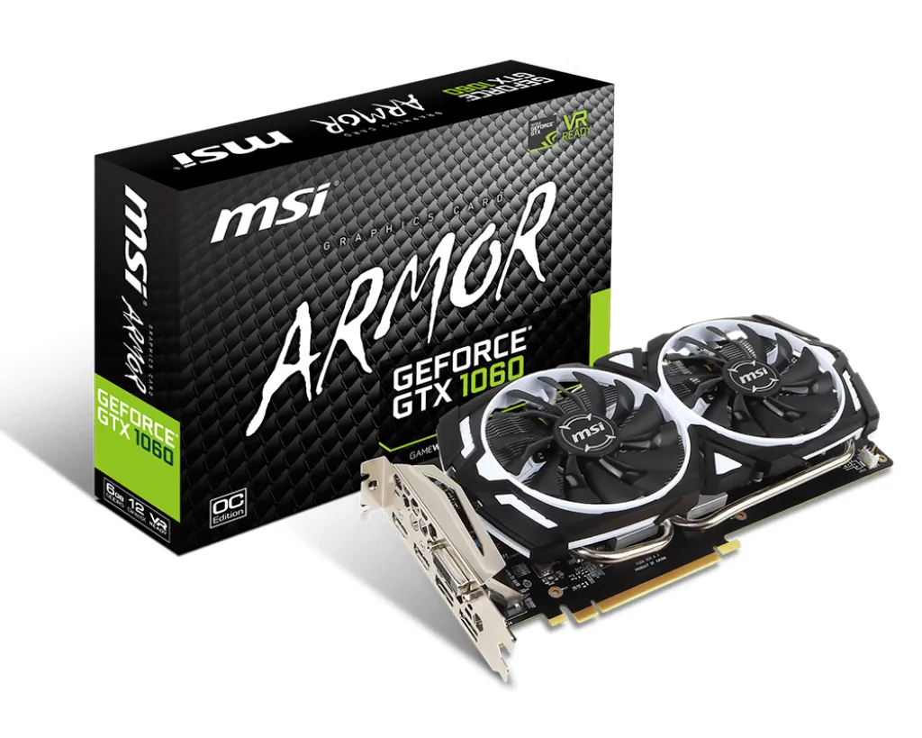 MSI ARMOR NVIDIA GeForce GTX 1060 6G OCV1