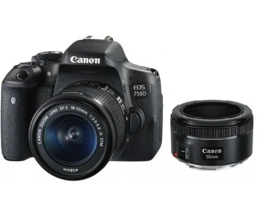 Canon EOS 750D + 18-55mm IS STM + 50mm STM
