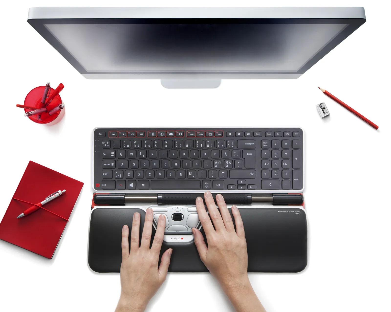 Contour Design RollerMouse Red Plus + Balance Wireless keyboard – slika 4