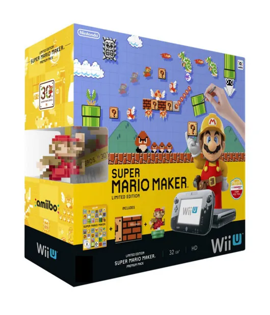 Nintendo Wii U + Super Mario Maker + amiibo