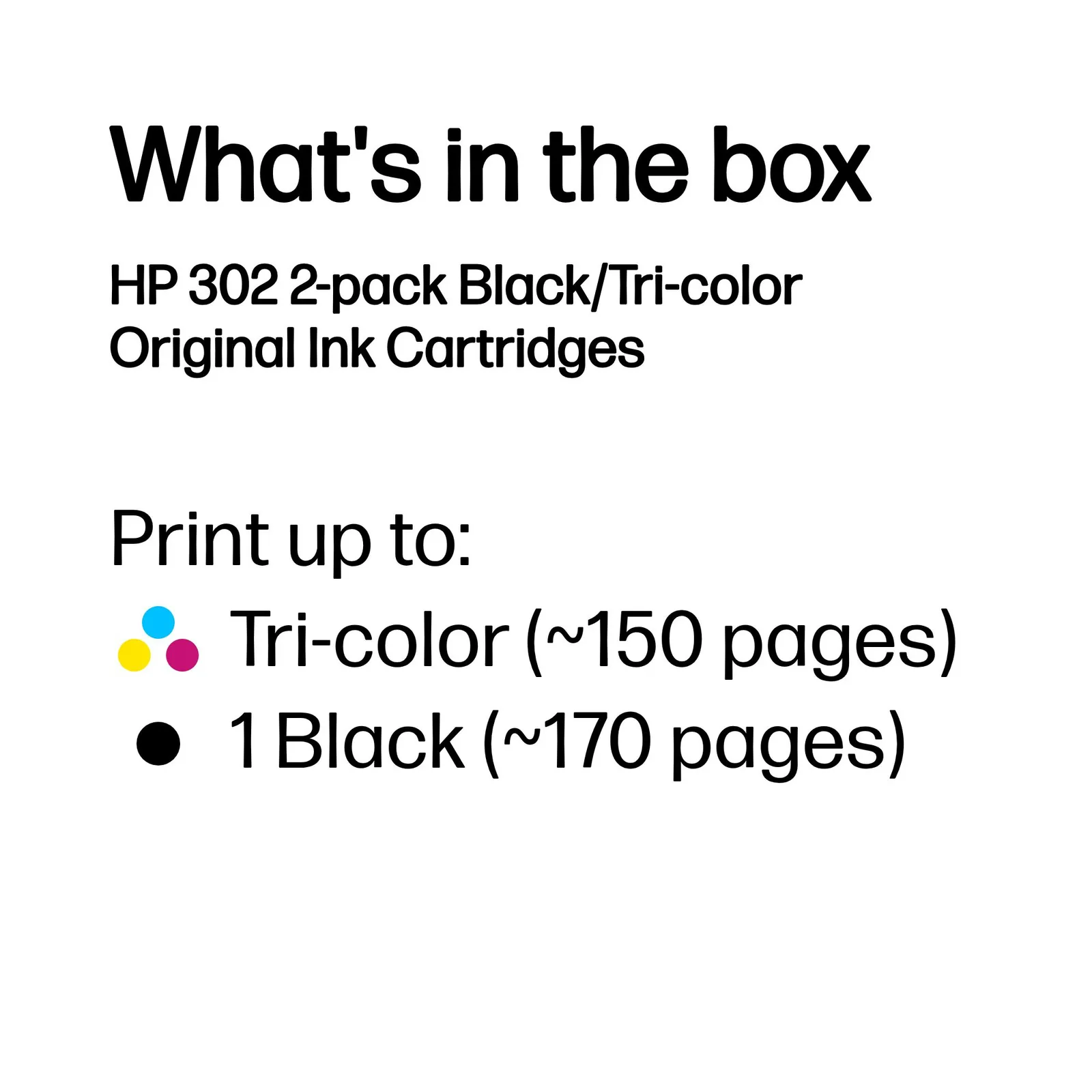 HP 302 2-pack Black/Tri-colour Original Ink Cartridges ink cartridge – slika 3