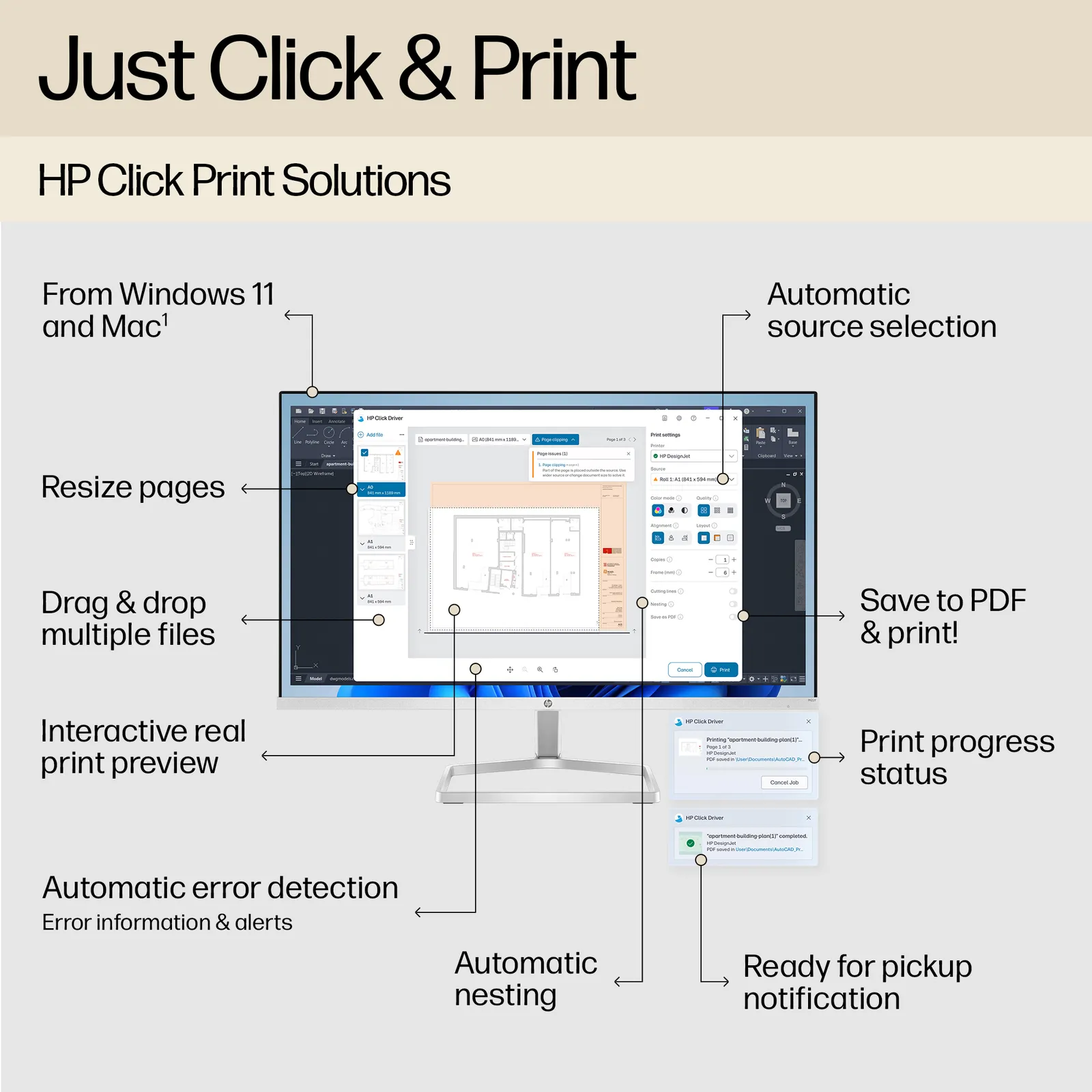 HP DesignJet T250 24-in Printer large format printer – slika 10