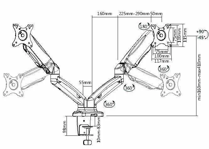 Equip 650121 monitor mount / stand – slika 3