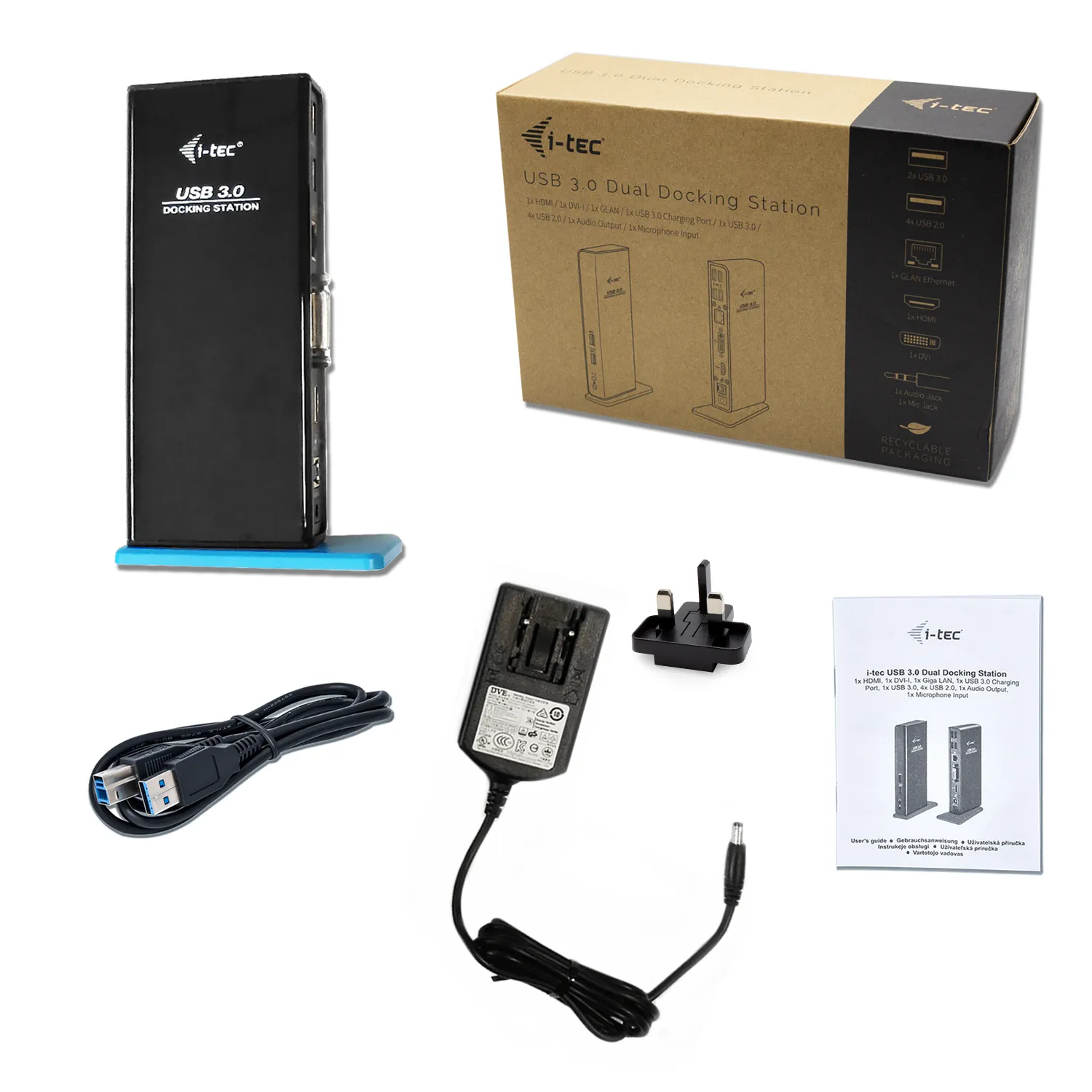 i-tec U3HDMIDVIDOCKUK laptop dock/port replicator – slika 7