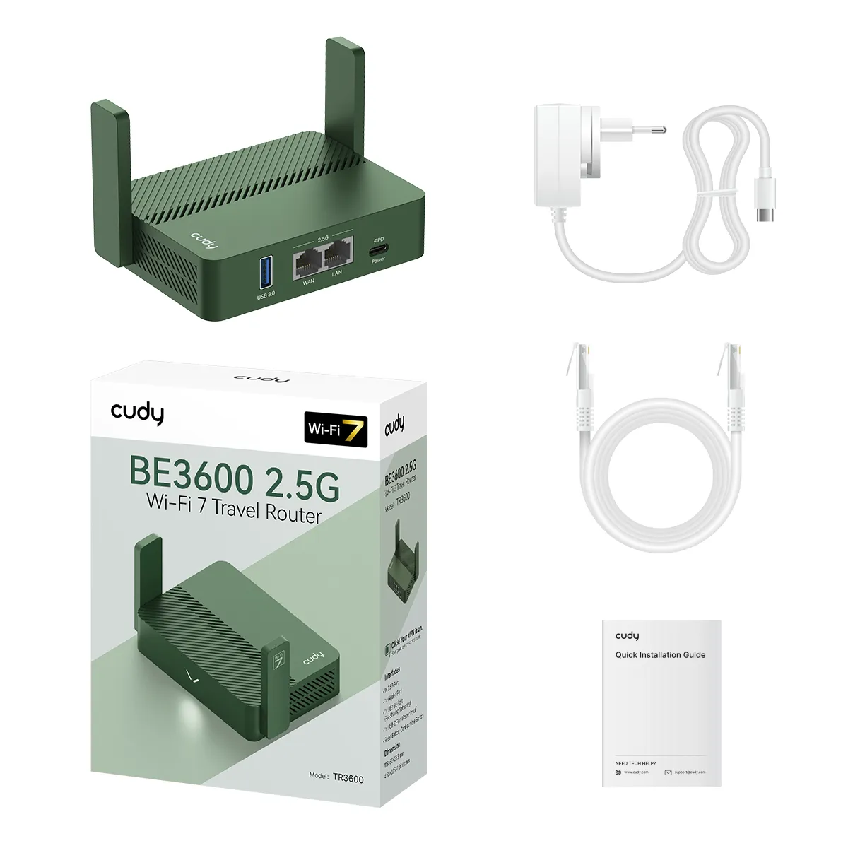 Cudy BE3600 2.5G Wi-Fi 7 Travel Router, TR3600 1.0 wireless router – slika 4