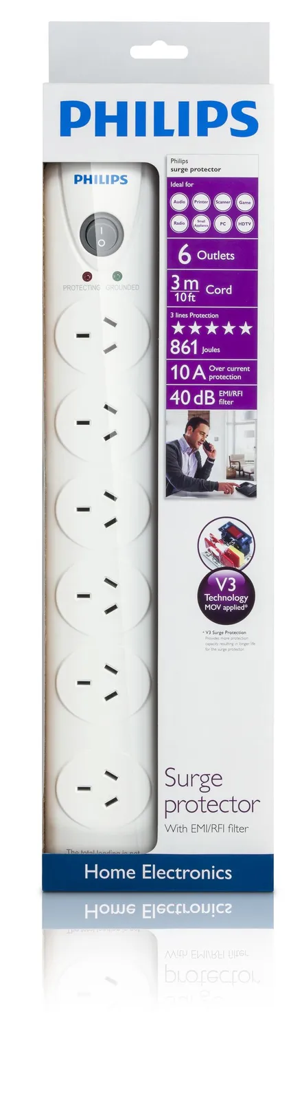 Philips SPC3068WA/79 surge protector – slika 2
