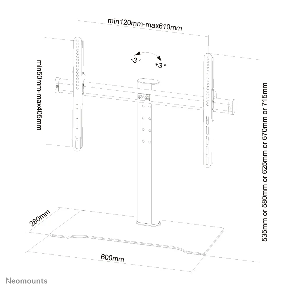 Neomounts FPMA-D1250BLACK monitor mount / stand – slika 7