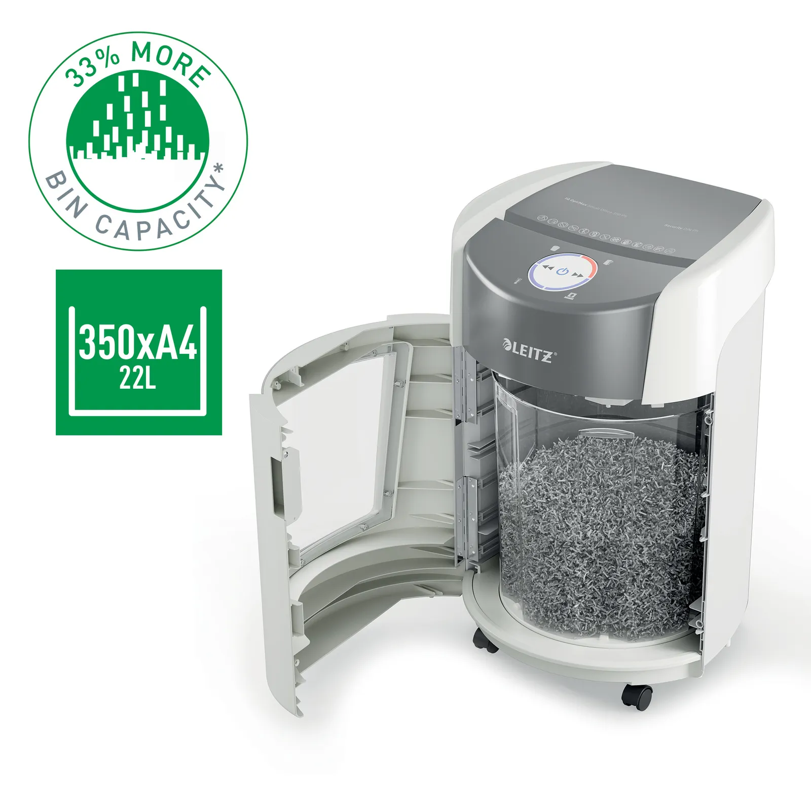 Leitz IQ OptiMax Small Office 350 paper shredder – slika 4