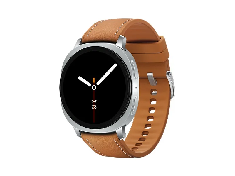 Samsung Galaxy Watch8 Galaxy Watch 8, LTE + Bluetooth, 44mm, Sport Band, White, S/M + Hybrid Band, Camel