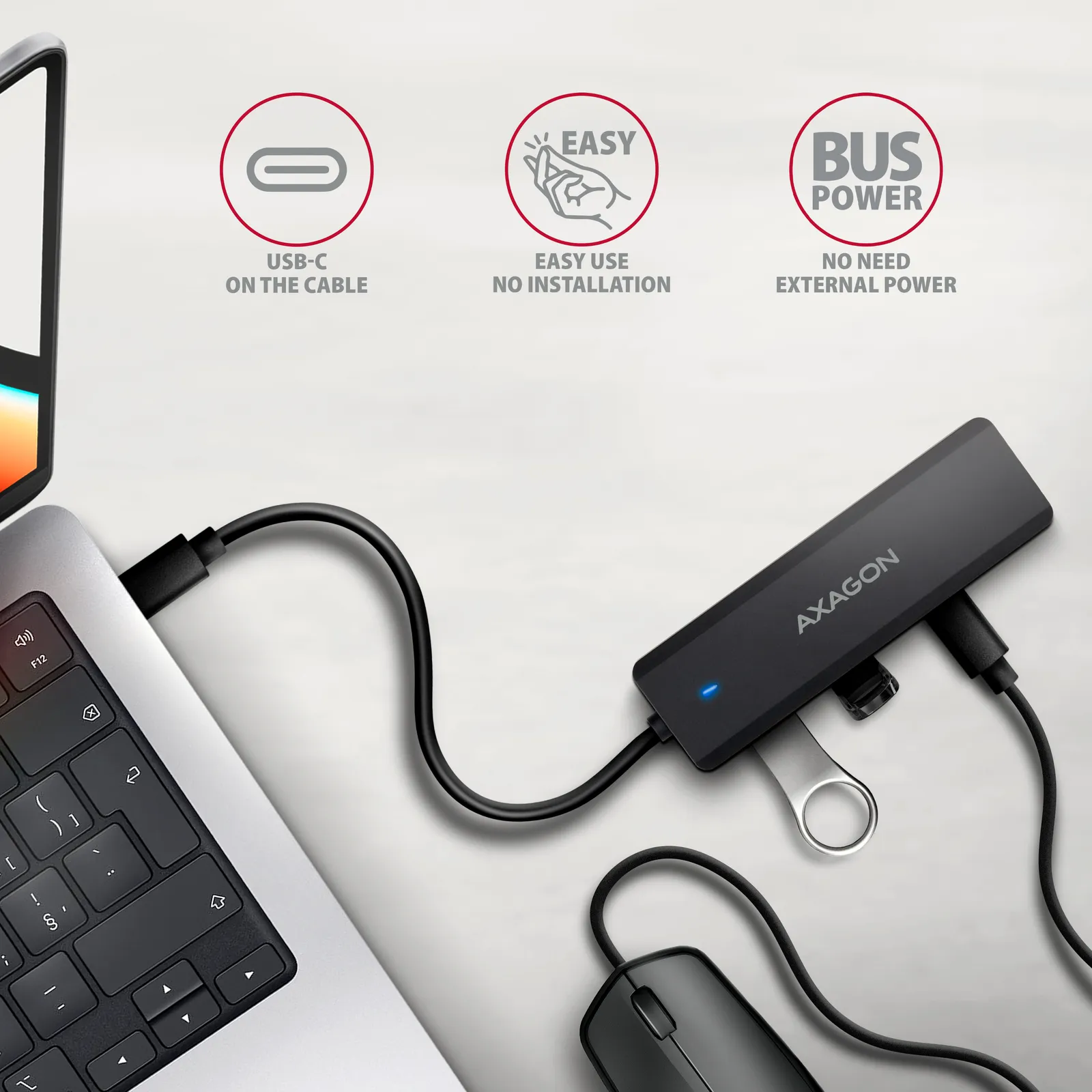 Axagon HUE-C2C interface hub – slika 4