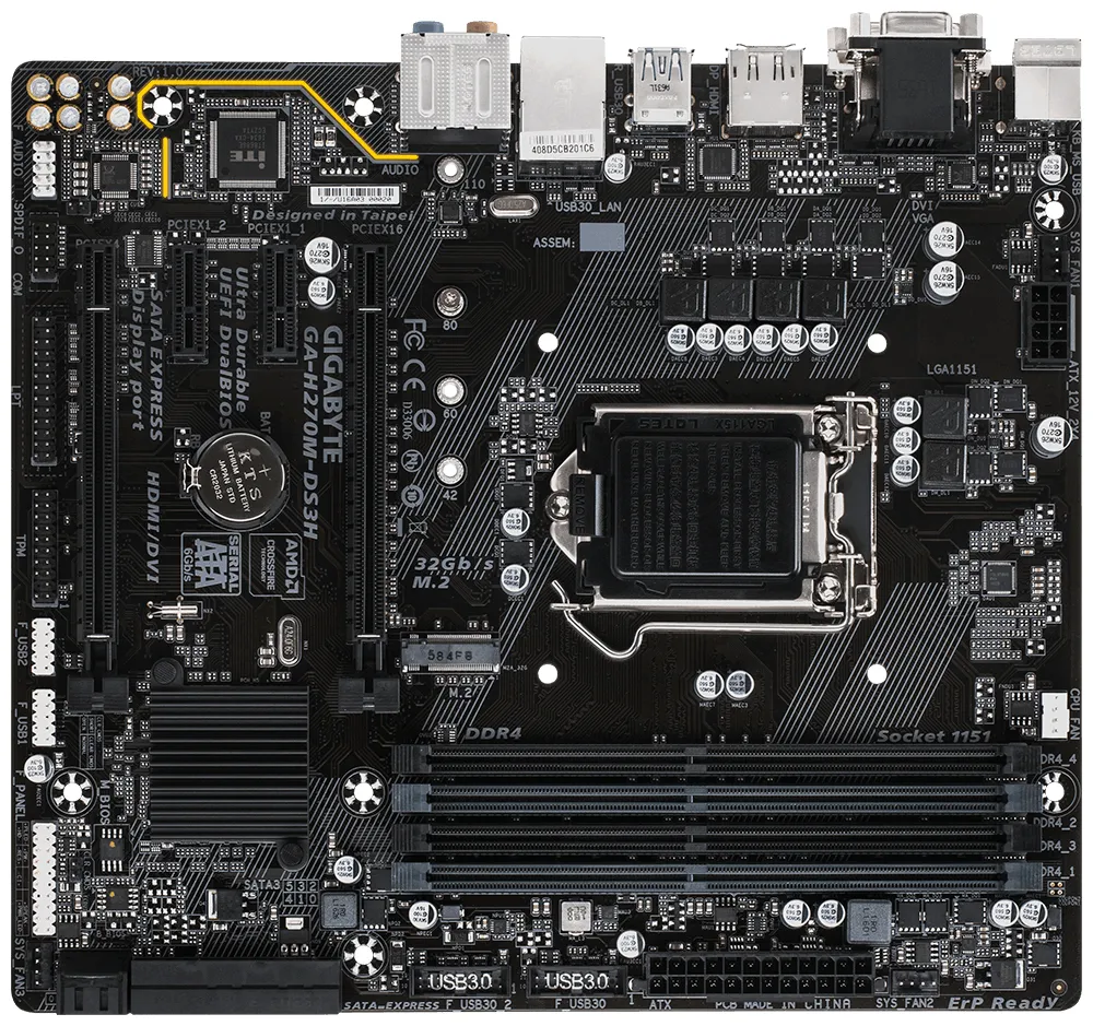 GIGABYTE GA-H270M-DS3H Bulk – slika 2