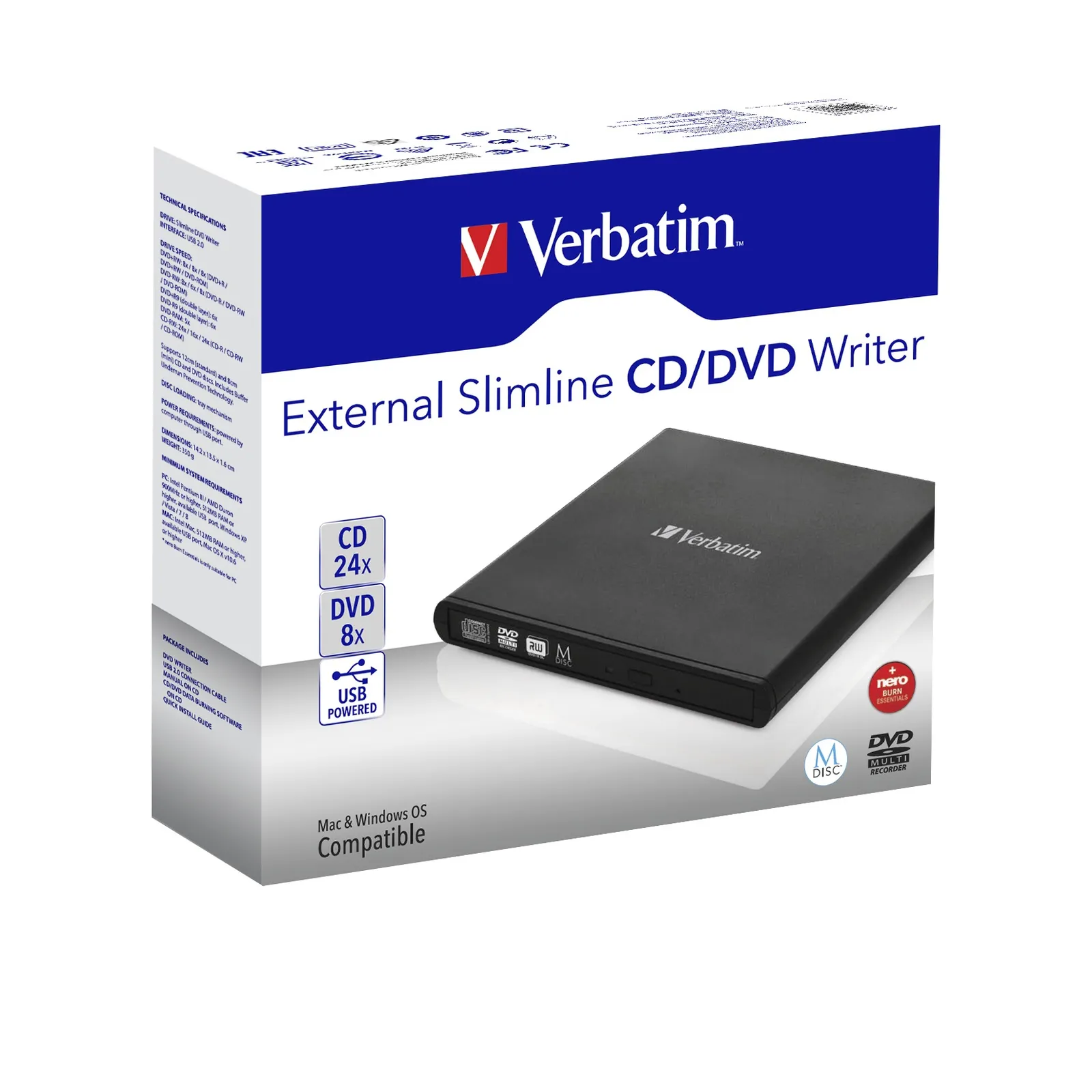Verbatim Slimline CD/DVD optical disc drive – slika 5