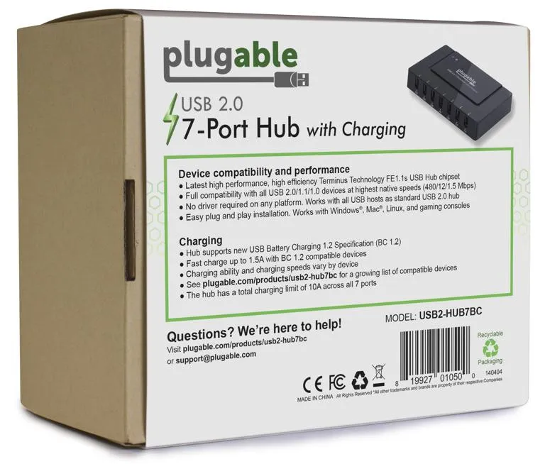 Plugable Technologies USB2-HUB7BC interface hub – slika 7