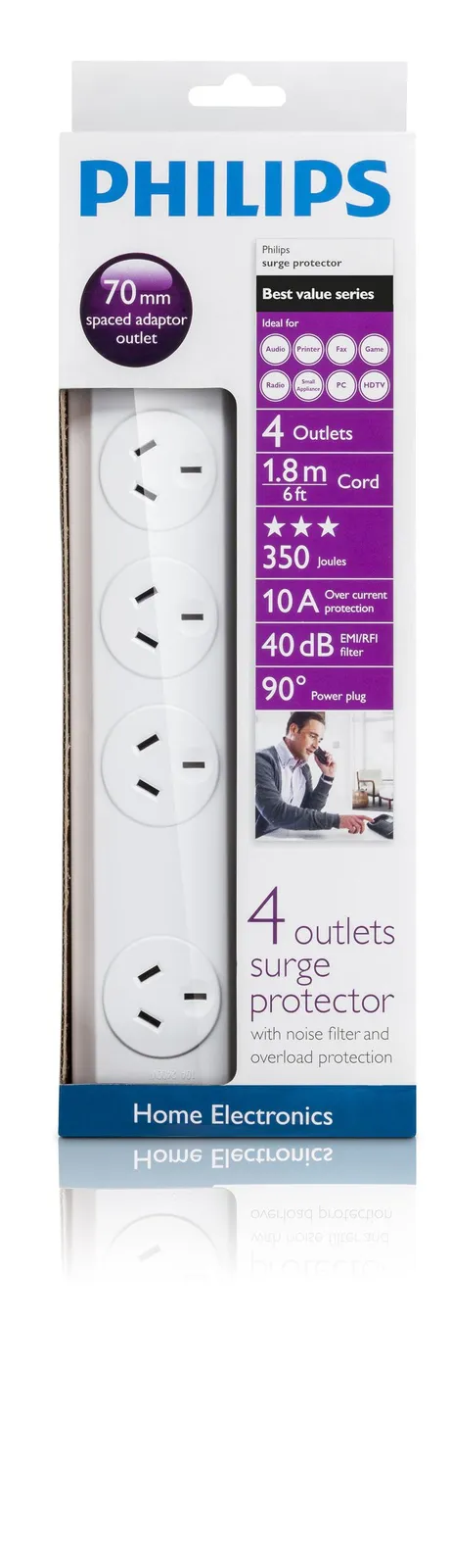 Philips SPC3041WA/79 surge protector – slika 2