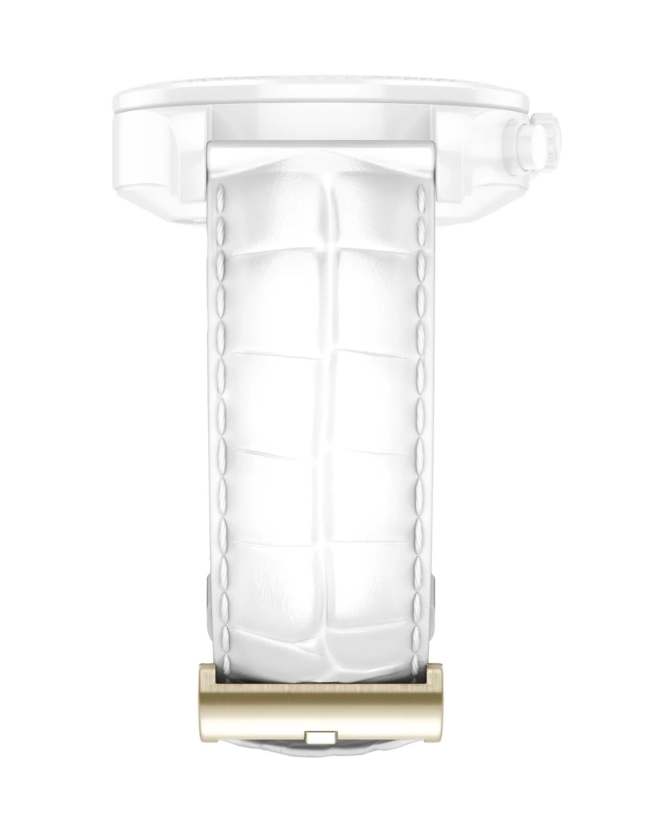 HP Isaac Mizrahi White Strap with Gold Buckle