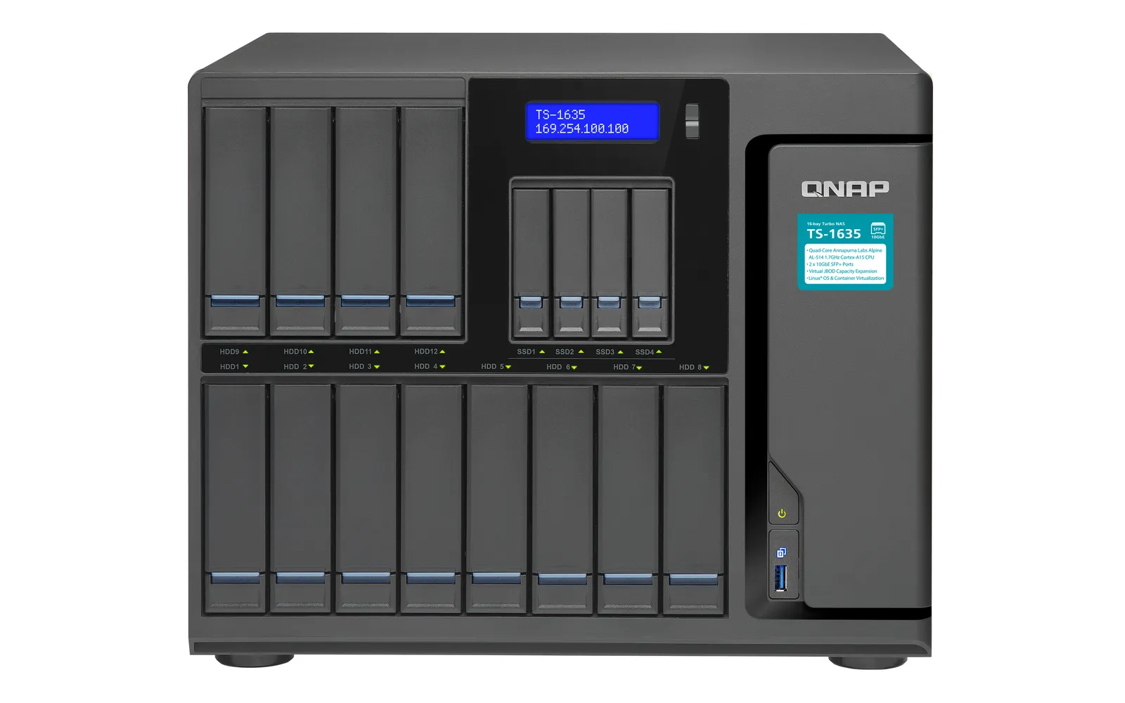 QNAP TS-1635-8G 16BAY 96TB IRONWOLF TS-1635-8G 16X 6TB ST6000VN0041