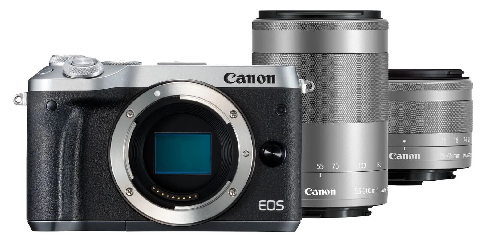 Canon EOS M6 + EF-M 15-45mm IS STM + EF-M 55-200mm IS STM