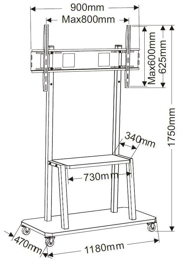 Vivolink VLFS4290 monitor mount / stand – slika 4