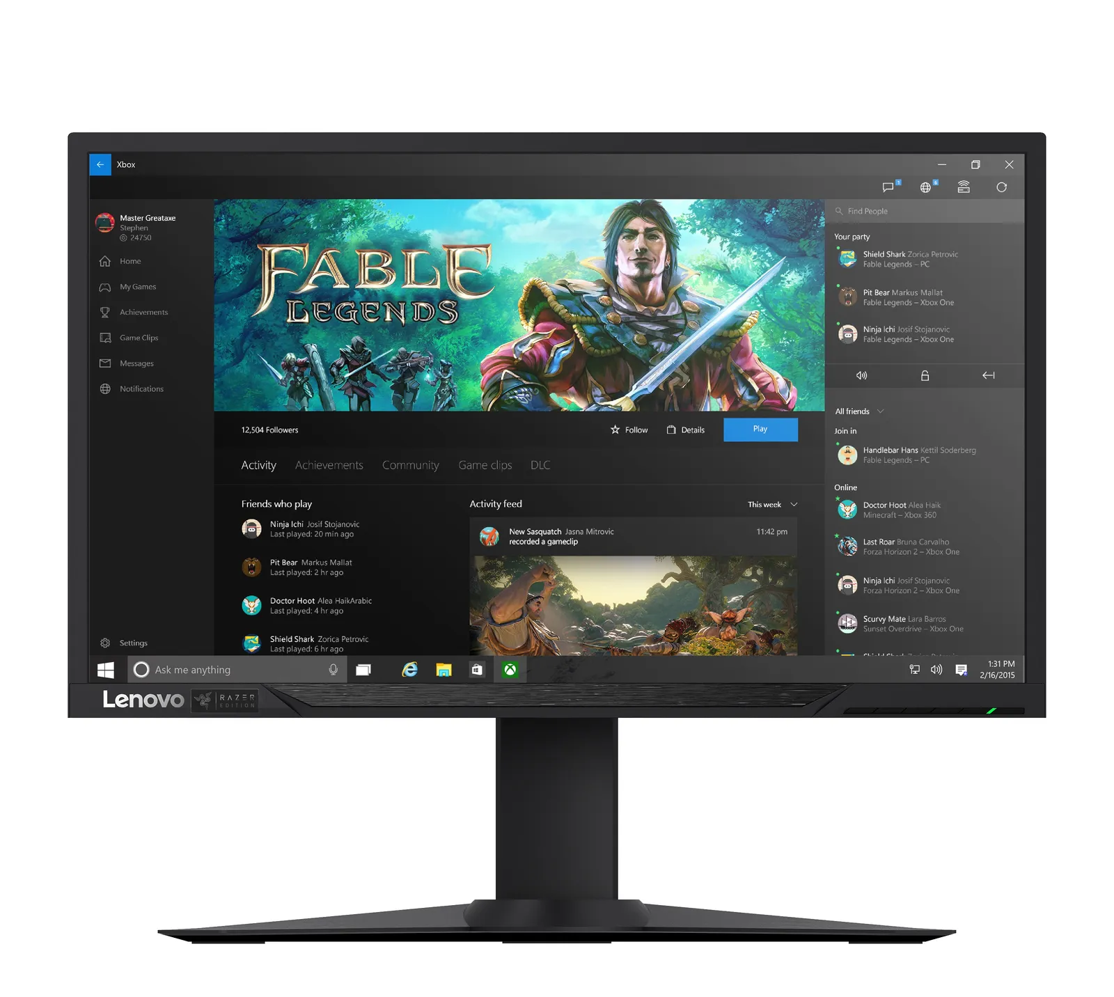 Lenovo Y27g RE computer monitor