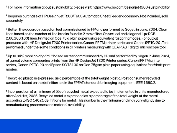 HP DesignJet T210 24-in Printer large format printer – slika 3